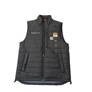 NWT Carhartt Puffer Vest Mens Medium Black Rain Defender Full Zip